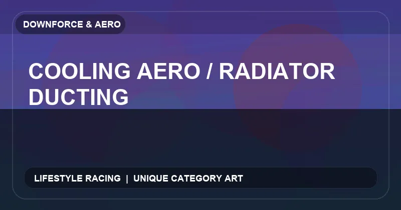 Cooling Aero / Radiator Ducting